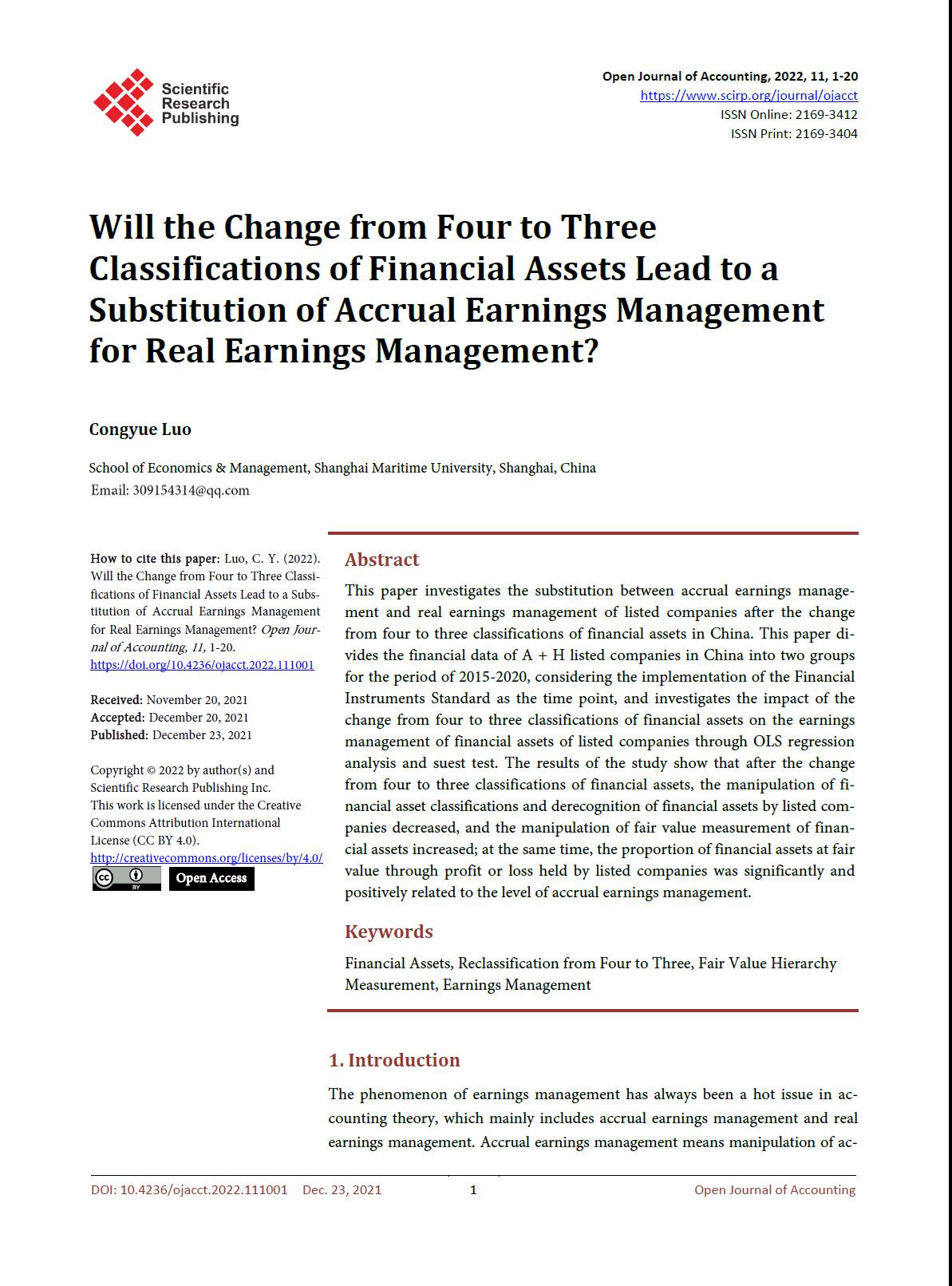 ChangeClassifications