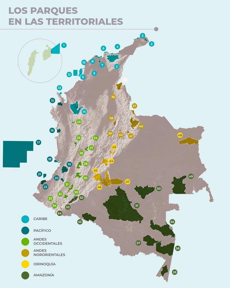 Parques Nacionales Naturales en Colombia