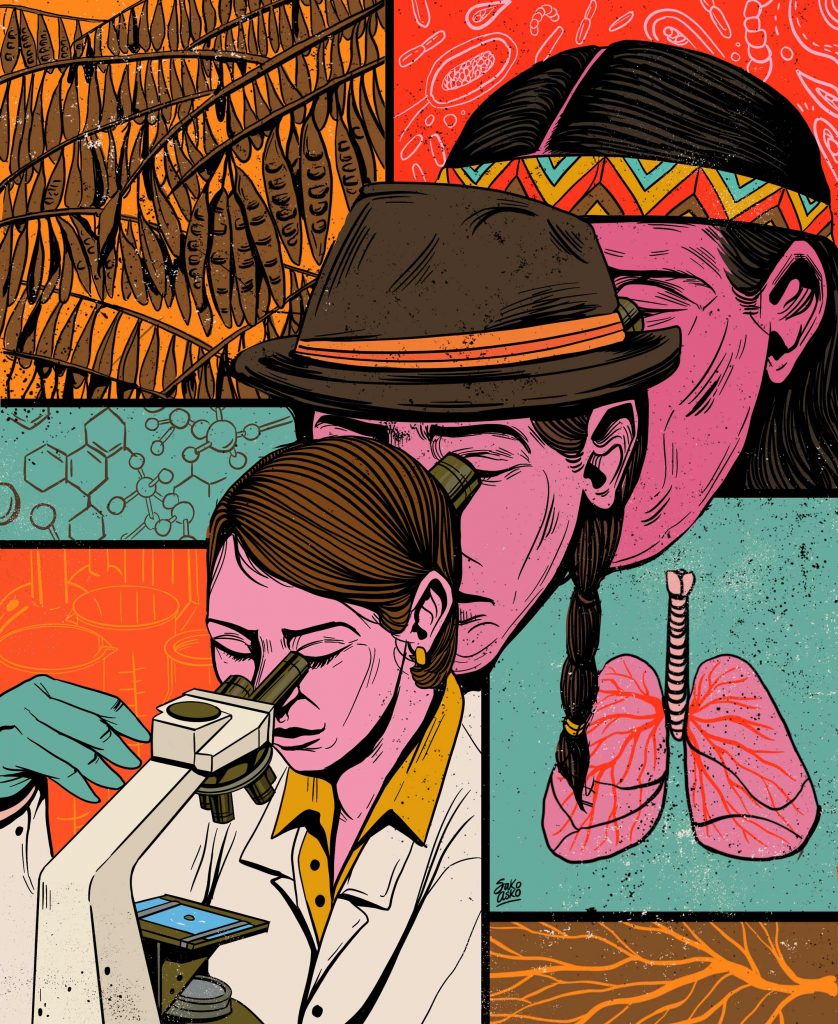 Píldora colombiana para la covid-19, ilustración de Sako Asko