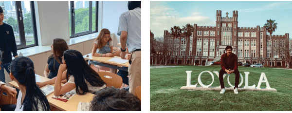 Estudiantes javerianos en la Universidad Sofía de Tokio, Japón; y en la Universidad de Loyola, España.